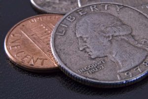 penny and nickel coins
